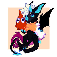 Lesbian Pride worm YCH for SaltyNoobles