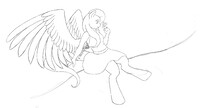 Line Art: Fluttershy enjoying nature