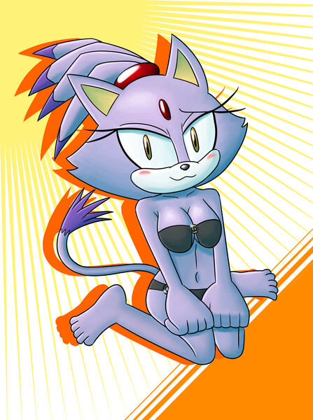 Bikini Blaze the Cat 2022 by sergeant16bit Fur Affinity dot net