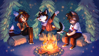 Camping with friends by TheJustBee