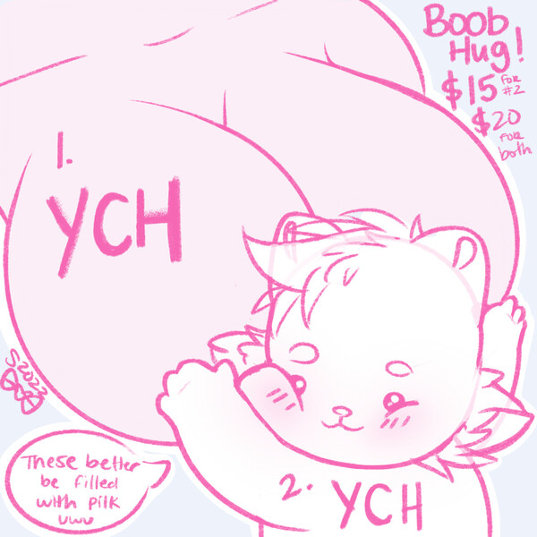 YCH] Micro boob hug by Madame_Carotte -- Fur Affinity [dot] net