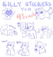 Silly stickers for Dazzi by arvenic -- Fur Affinity [dot] net