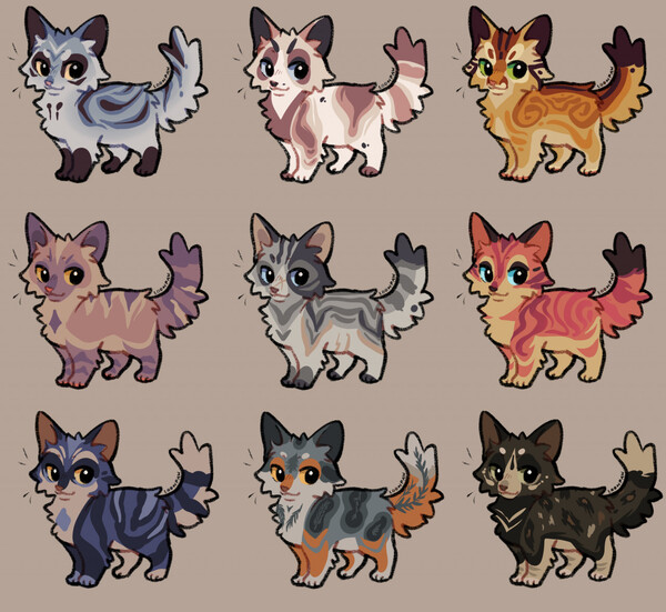 Warrior Cats Adopts 2 (Closed!) by ProjectMischa -- Fur Affinity