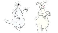 Big White CatBear and RabbitBear Grizzimals