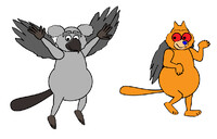 BearverowlaBearoala and CatayeBear Aye Grizzimals