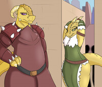 Dolk and Rezzic in an alley (By Starit)