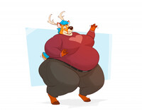 Out of season, out of shape, reindeer