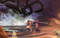 Full Color Comm- Be-tentacled Dragon