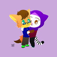 Hug together