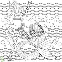 Coloring page: Undersea Ride