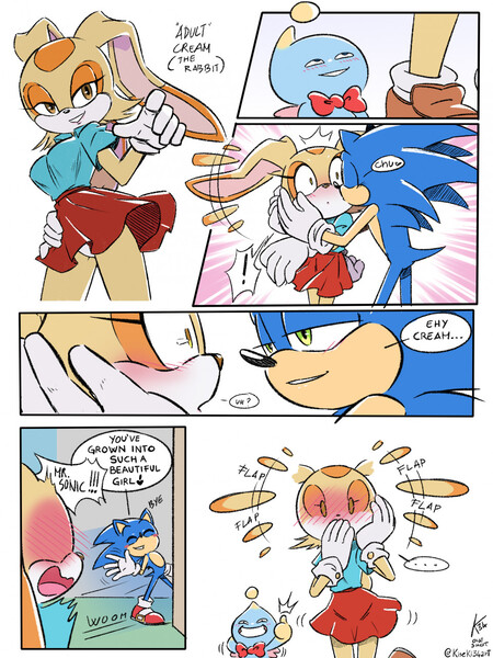 Kiss for Little Sonic by DarkMythicCat -- Fur Affinity [dot] net