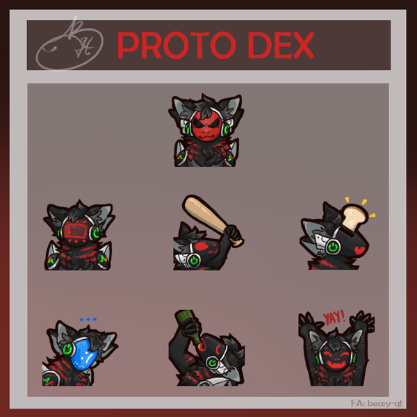 Protogen Batch Emote Pack By Beary Qt Fur Affinity Dot Net