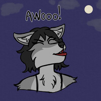 Ashley doing wolf things