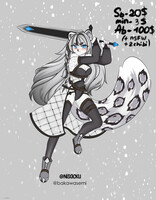 Snow leopard knight adoptable [sold]