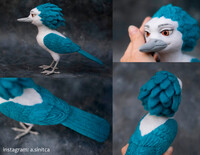 He is alive now!! Bird wool toy