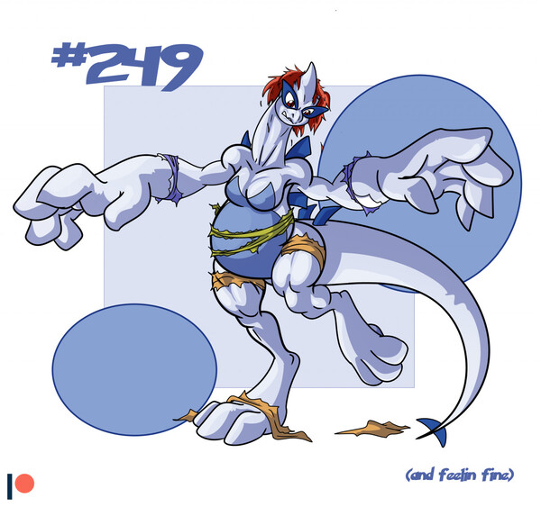 249 - The Diving Pokemon - Lugia (Shiny) by Inkblot123 -- Fur