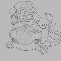 Sketch Commission Dragonfit Indigestion