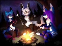 Campfire with friends! Comm for Lord_LiquiirR