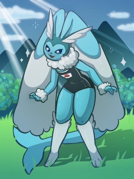 Pokemon Vaporeon Loppuny Fusion swimsuit by Solaria 5 Fur