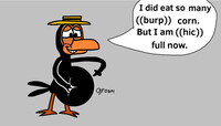 Buzzy the crow fat