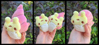 Strawberry Banana Snail Custom Plushies Handmade