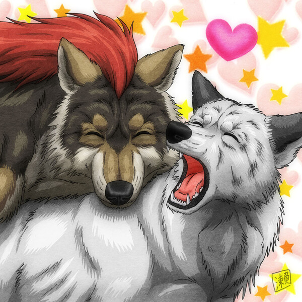 Ninja wolf couple by Lalagirlcrazy on DeviantArt