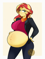Sunset Pregnant REDRAW (by DiamondGreenAnimat0)