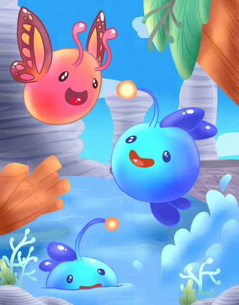 Relax - Slime Rancher fanart (redraw) by kassian0x0 -- Fur Affinity [dot]  net