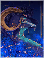 Finish YCH | Blue and Gold (2)