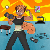 Tanya at the gym [Commission]