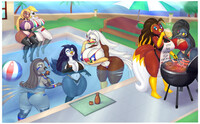 Big Beautiful Bimbo Bird Bath