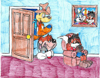 Taz-Mania spying on Jexter