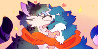 Sharing a scarf