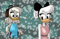 Della Duck and Daisy Duck back to normal