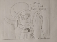 Jeez, calm down. See? Feet.