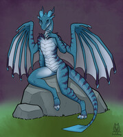 Blue Dracthyre (Nude)