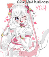 Cute maid Waitress YCH