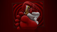 Knuckles' Hypnotized and barefoot self worship