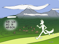 Running in the mountains