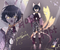 NECROMANCER FURRY CAT ADOPTABLE AUCTION