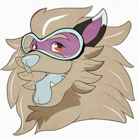 Aquatic Arcanine headshot by dazencobalt