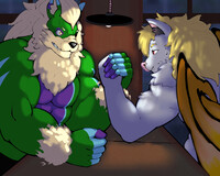 Me and Cyrus Arm Wrestling by Nukuku