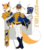 Fancy fox  🦊 🔵🗡️ (ADOPT) - CLOSED!