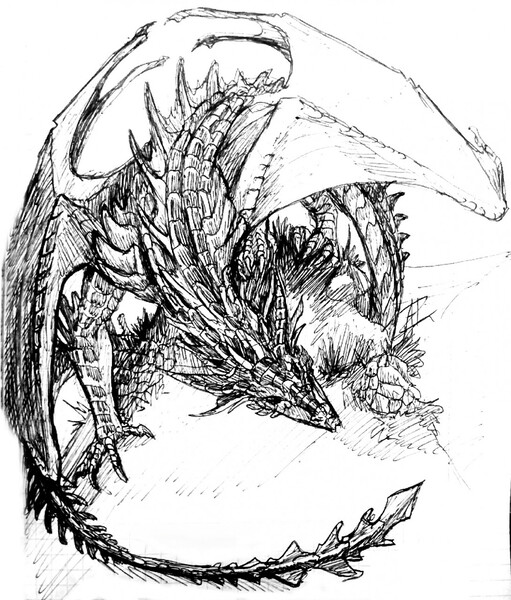 Sketch dragon by Bazted -- Fur Affinity [dot] net