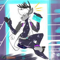 Daniel in the ship's laboratory (By EZDBud)