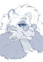 Clean headshot sketch for Clio!