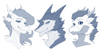 Clean headshot sketches for Anakie!