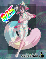 Fluffy Aquatic Fantasy Feline $25 OPEN