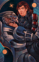 Commission - Rory Shepard and Garrus