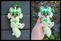 Sprigatito Custom Plush Keychain Handmade